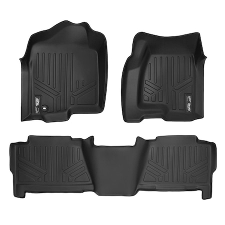 Smartliner SA0178-B0178 Floor Mats Liner Set for 2002-2006 Chevy Avalanche, Black SA0178/B0178